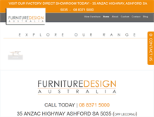 Tablet Screenshot of furnituredesignaustralia.com.au